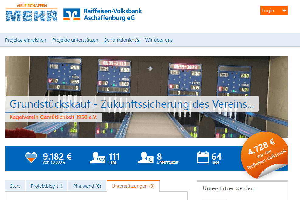 Crowdfunding für Grundstückskauf