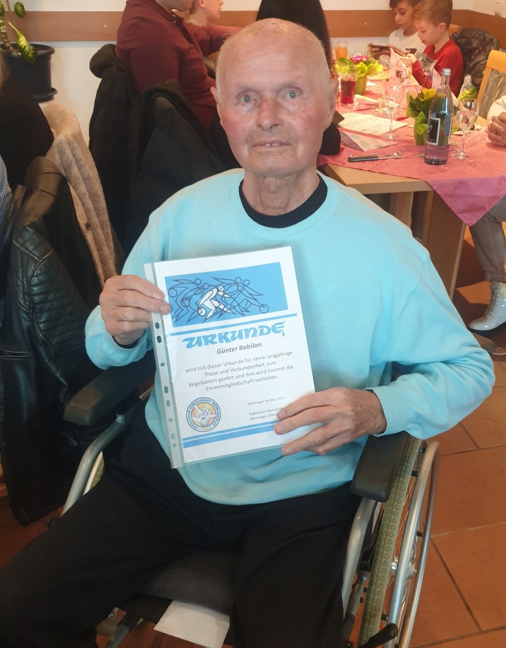 Günter Babilon 70 Jahre Mitglied und nun&nbsp;Ehrenmitglied