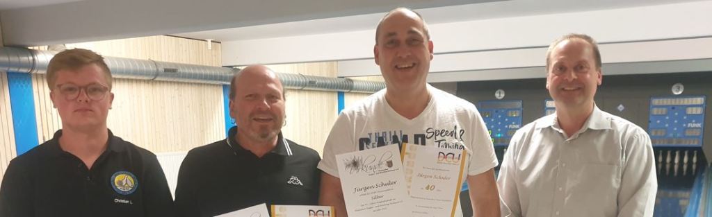40 Jahre Sportkegeln Kegelverein Mömlingen ehrt Peter Löffelmann und Jürgen&nbsp;Schuler