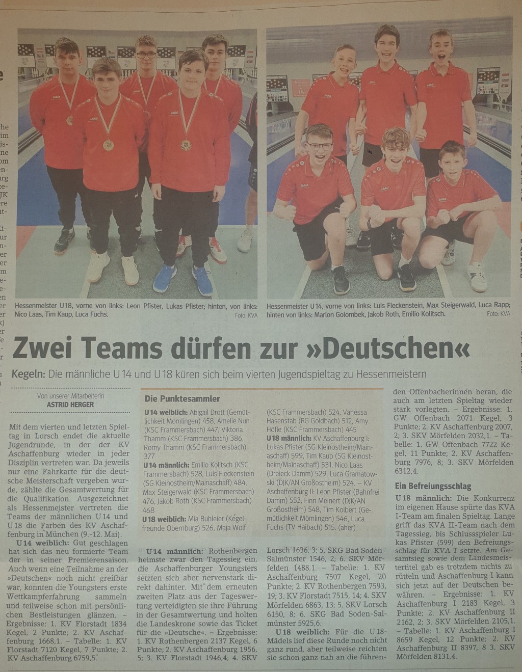 Hessenmeisterschaft der Jugend in Lorsch am 27.01. / 28.01.Hessenmeisterschaft